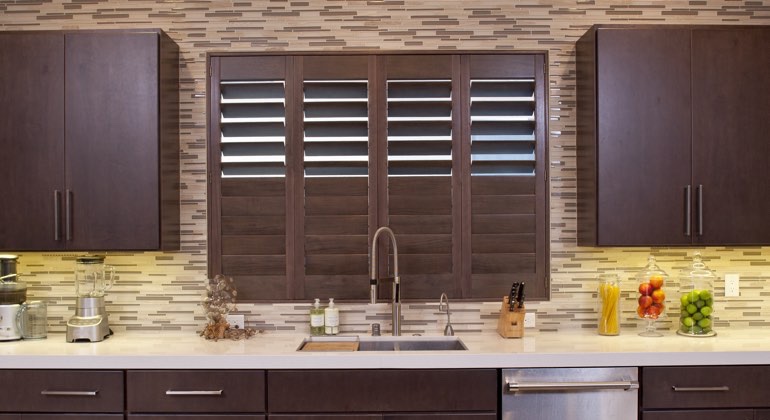 Southern California cafe kitchen shutters
